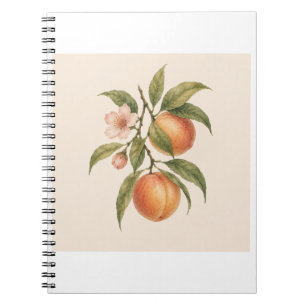 Sweet as a Peach Vintage Peach Botanical Design Notizblock