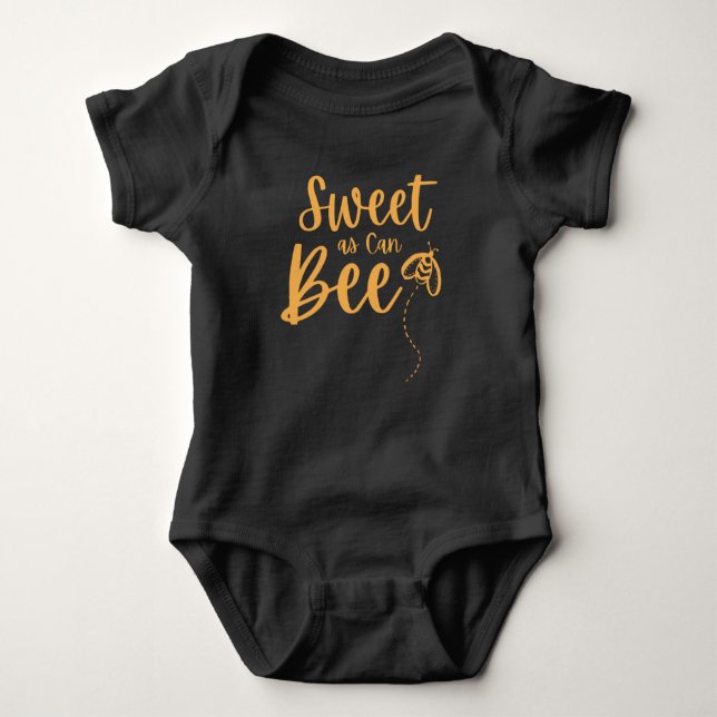 Sweet as can be niedlich Honey Bee Baby Geschenk B Baby Strampler (Vorderseite)