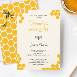 Sweet as can bebe Niedlich Yellow Honeycomb Baby S Einladung