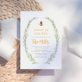 Sweet as can bebe Rustic Gender Neutral Baby Dusch Einladung