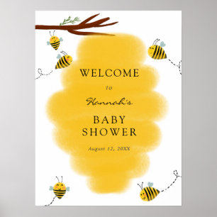 Sweet as Can Bee Baby Dusche Begrüßungszeichen Poster