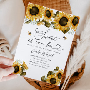 Sweet as Can Bee Baby Dusche Einladung