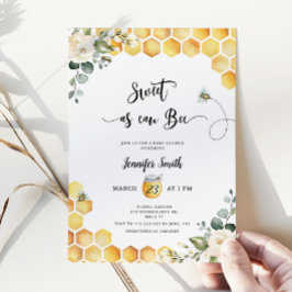 Sweet as can bee baby dusche einladung