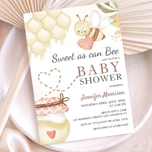 Sweet as Can Bee Baby Dusche Einladung