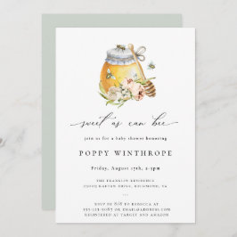 Sweet as Can Bee Baby Dusche Einladung