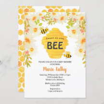 Sweet as Can bee Baby Dusche Einladung