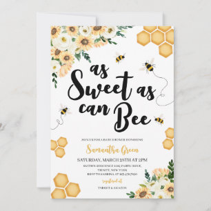 Sweet as Can Bee Baby Dusche Einladung