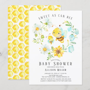 Sweet as Can Bee Baby Dusche Einladung