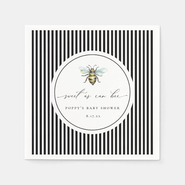 Sweet as Can Bee Baby Dusche Napkins Serviette (Vorderseite)