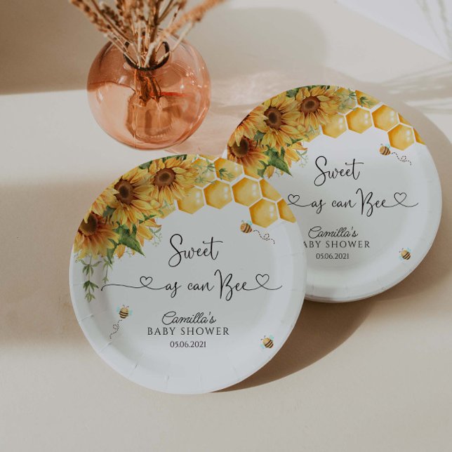 Sweet as Can Bee Baby Dusche Pappteller (Von Creator hochgeladen)