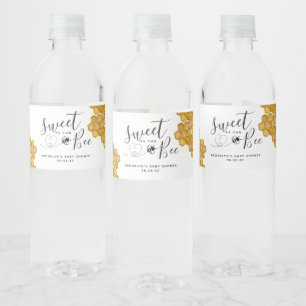 Sweet as Can Bee Baby Dusche Wasserflaschenetikett