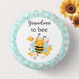 Sweet as Can Bee Baby Girl Shower Button