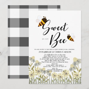 Sweet as can Bee Baby Shower by Mail Einladung
