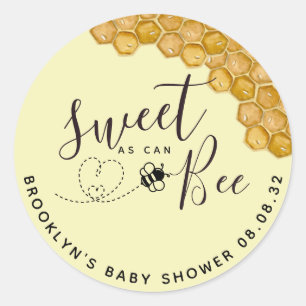 Sweet as Can Bee Baby Shower Classic Round Sticker