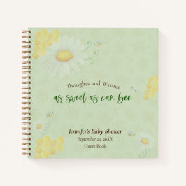 Sweet as Can Bee Baby Shower Gästebuch Notizbuch