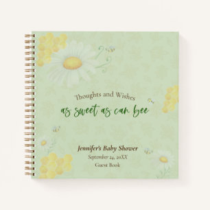 Sweet as Can Bee Baby Shower Gästebuch Notizbuch