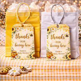 Sweet as can Bee Baby Shower Gift Tags Geschenkanhänger