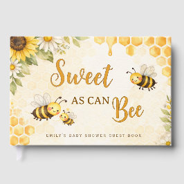 Sweet as Can Bee Baby Shower Guest Book Gästebuch
