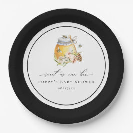 Sweet as can bee Baby Shower Paper Plate Pappteller