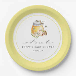 Sweet as can bee Baby Shower Paper Plate Pappteller