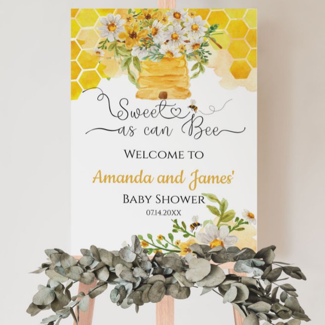 Sweet as can Bee Baby Shower Welcome Center P Poster (Von Creator hochgeladen)