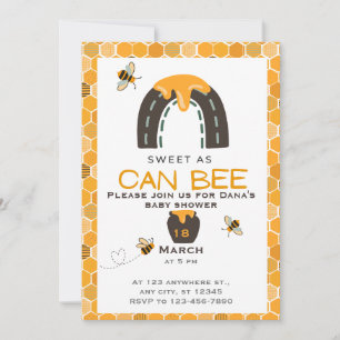 Sweet as Can Bee, Babydusche Einladung