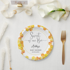 Sweet as Can Bee Babydusche Papier Teller