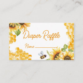 Sweet as Can bee Diaper Raffle Name Card Begleitkarte