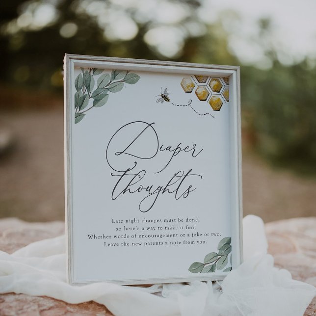 Sweet as Can bee Eucalyptus Diaper Gedanken Poster (Von Creator hochgeladen)