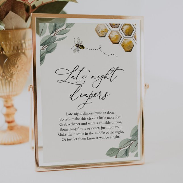 Sweet as Can bee Eucalyptus Spate Night Diapers Poster (Von Creator hochgeladen)