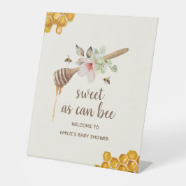 Sweet as Can bee Floral Honey Baby Dusche Empfang Sockelschild