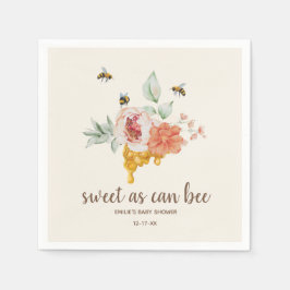 Sweet as can bee Floral Honeycomb Baby Dusche Serviette