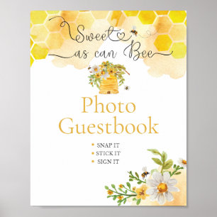 Sweet as Can Bee Foto Baby Shower Gästebuch
