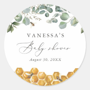 Sweet as Can bee Greenerity Baby Dusche Runder Aufkleber