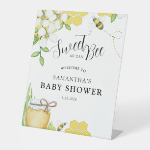 Sweet as can bee Honey Baby Dusche Begrüßungszeich Sockelschild