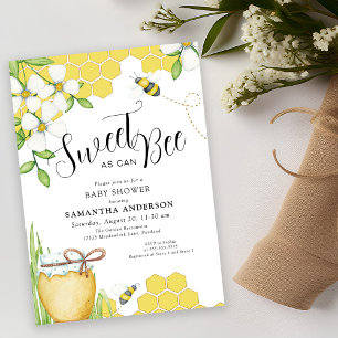 Sweet as can bee Honey Baby Dusche Einladung