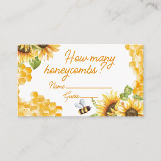 Sweet as Can Bee Honeycomb Guessing Game Card Begleitkarte