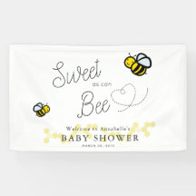 Sweet as can Bee Niedlich White Baby Shower