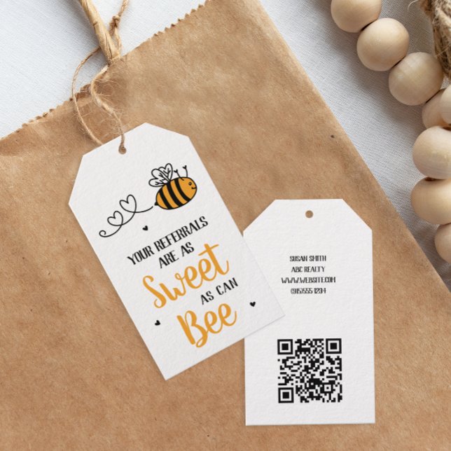 Sweet as Can Bee Referral Geschenkanhänger (Sweet as Can Bee Pop By Referral Tag)