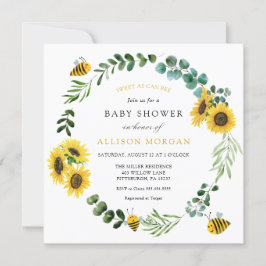 Sweet as Can Bee Sonnenblumendusche Einladung