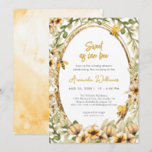 Sweet as can bee Watercolor Babydusche