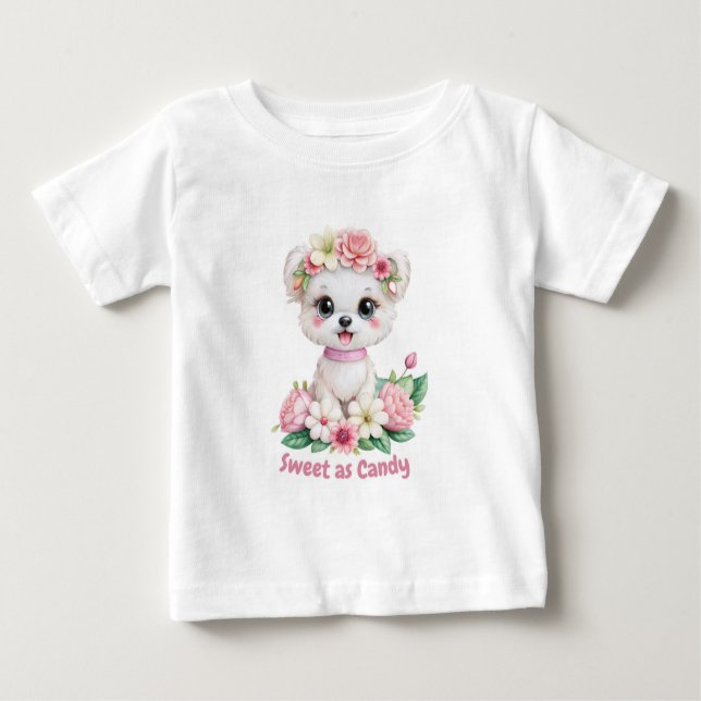 Sweet as Candy Niedlich Puppy T - Shirt (Vorderseite)