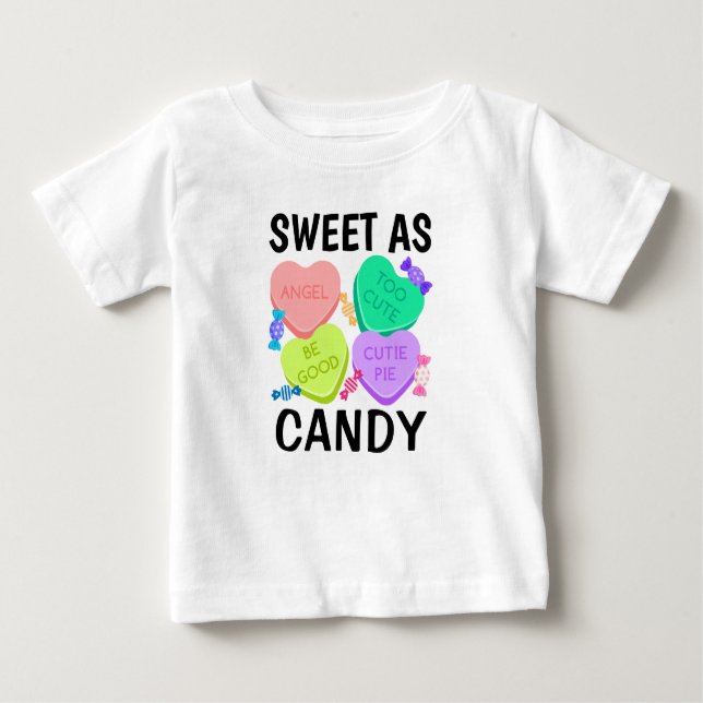 Sweet as Candy Valentine's Day Baby T - Shirt (Vorderseite)