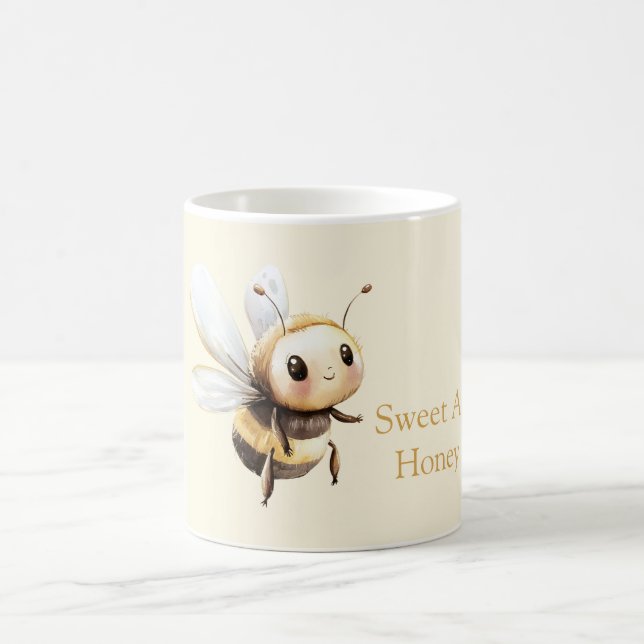 Sweet As Honey Cute Happy Bee Kaffeetasse (Mittel)