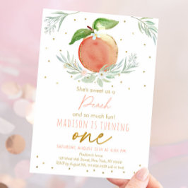 Sweet as Peach 1. Geburtstag Einladung