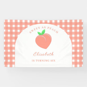 Sweet as Peach Birthday Banner