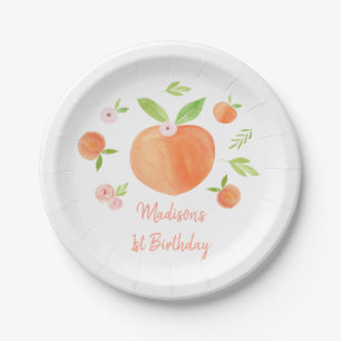 Sweet as Peach Geburtstag Pappteller