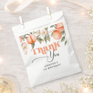 Sweet as peach Geburtstag vielen Dank Geschenktütchen
