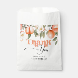 Sweet as peach Geburtstag vielen Dank Geschenktütchen
