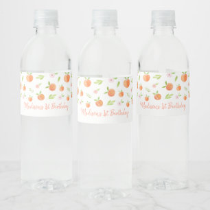 Sweet as Peach Geburtstag Wasserflaschenetikett